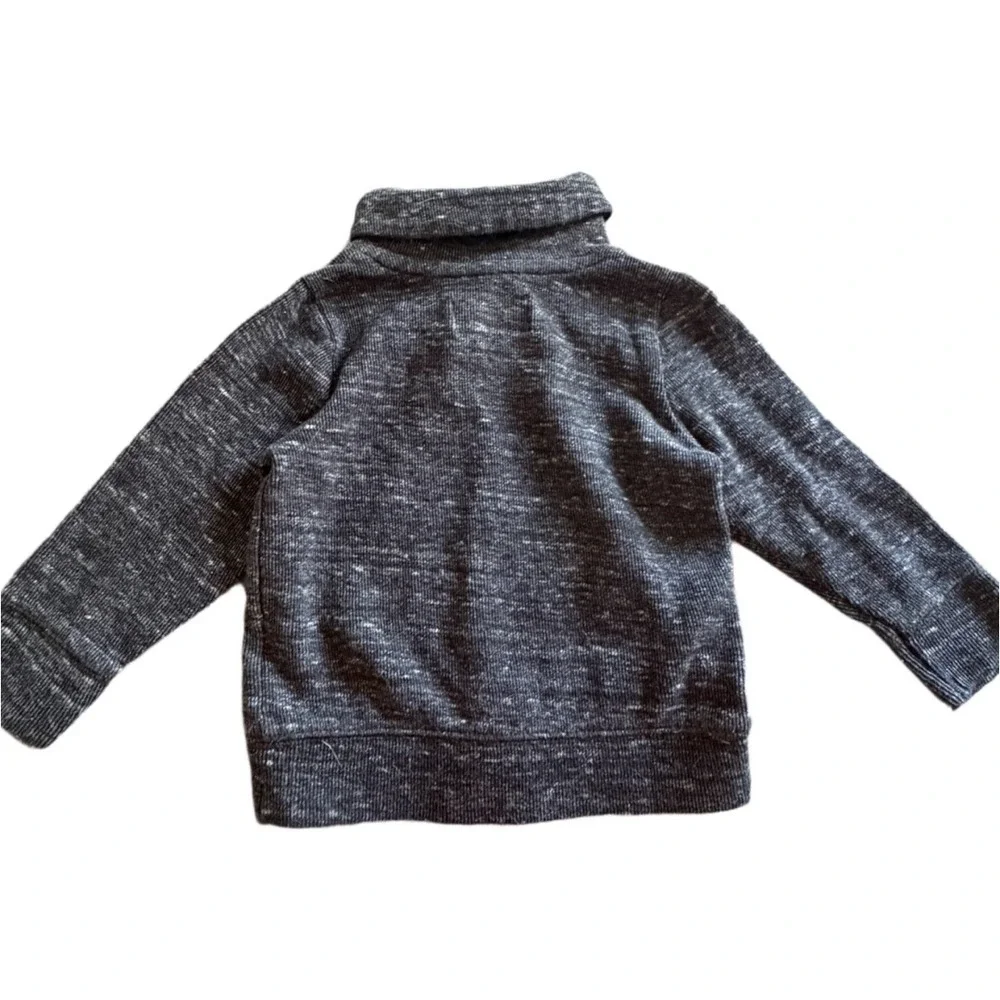 Old Navy Toddler Shawl Collar Pullover Sweater 18-24 Months Gray Marled Button